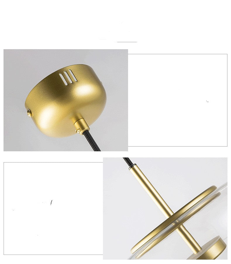 Lampa glas/guld