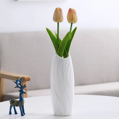 Nordic Style Flower Vase Living Room Decoration Ornaments Modern Origami Plastic Vases Pot for Flower Arrangements Home Decor