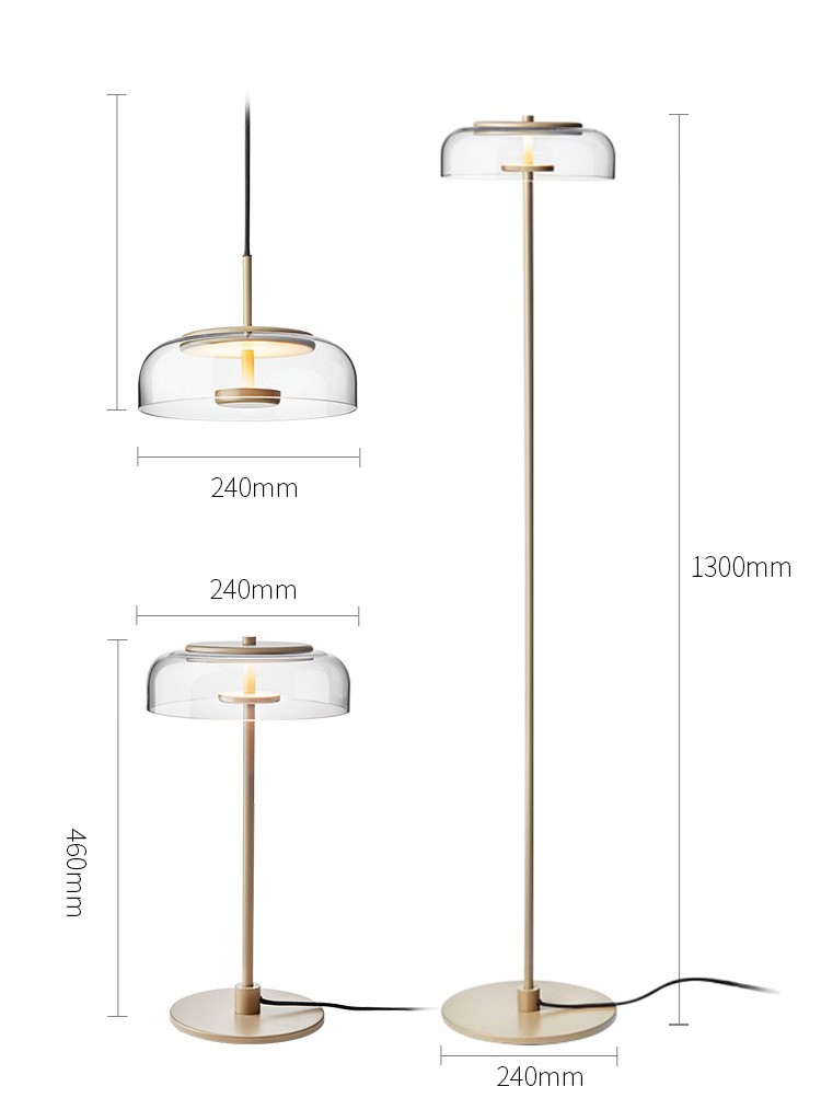 Lampa glas/guld