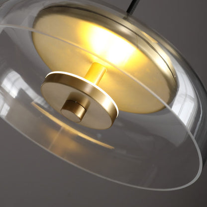 Lampa glas/guld