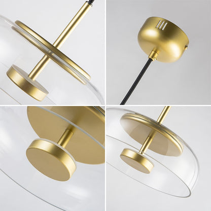 Lampa glas/guld